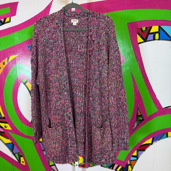 Mossimo Supply Co. Multicolor Chunky Knit Cardigan. Size Medium. Excellent cond! - Picture 1 of 6
